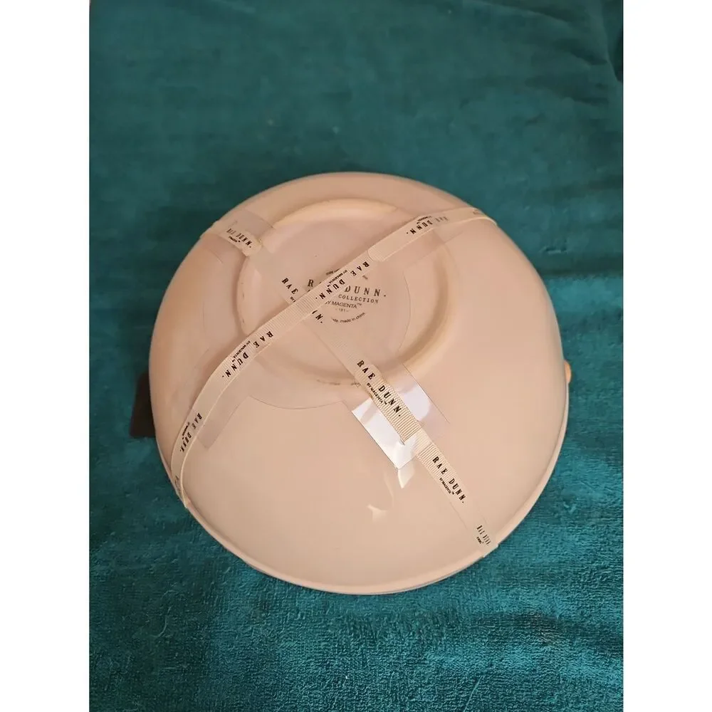 Rae Dunn Purple and White 'Witch' Ceramic Mixing Bowl with Spatula